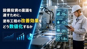 設備投資の稟議を通すために、塗布工程の改善効果をどう数値化するか